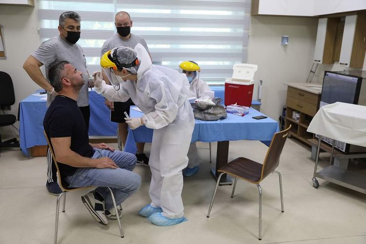 "Qarabağ" koronavirus testindən keçdi - FOTOSESSİYA