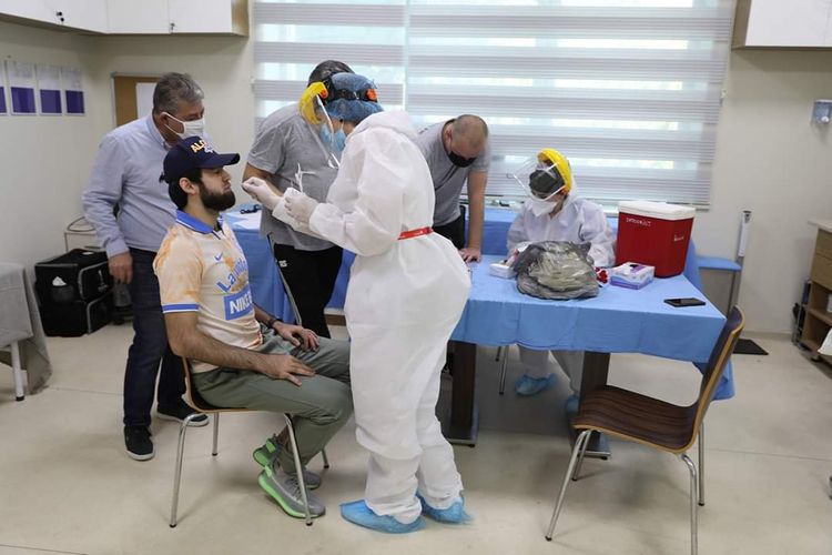 "Qarabağ" koronavirus testindən keçdi - FOTOSESSİYA