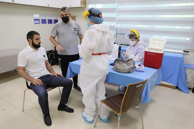 "Qarabağ" koronavirus testindən keçdi - FOTOSESSİYA