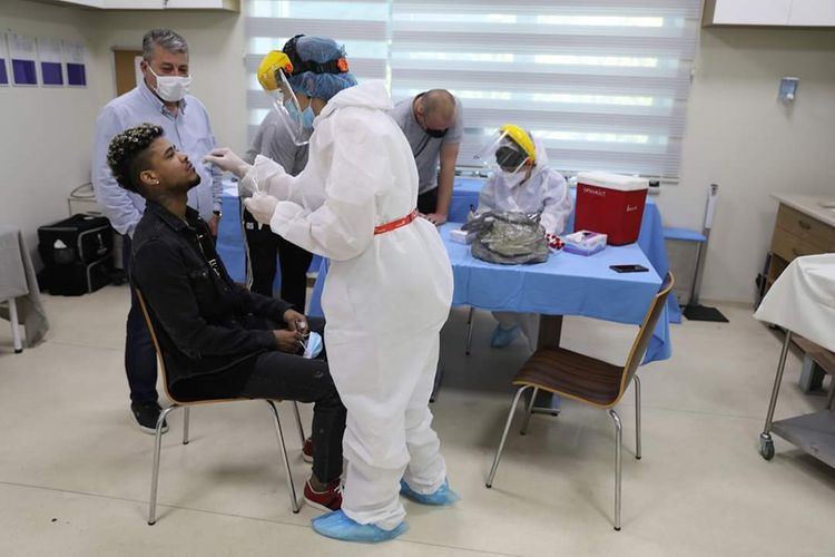 "Qarabağ" koronavirus testindən keçdi - FOTOSESSİYA