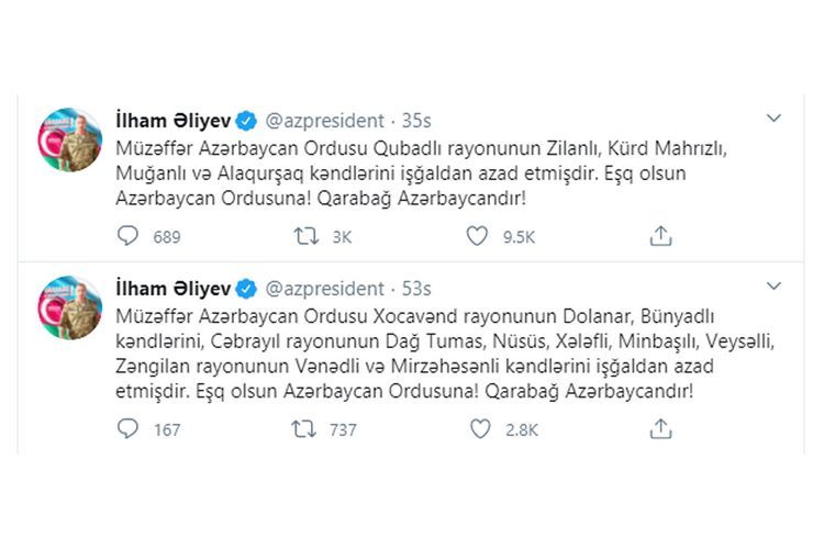 Daha 13 kənd işğaldan azad edildi