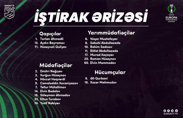 21 futbolçu sifariş etdi - "Sumqayıt"