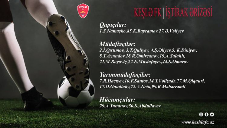2 hücumçu sifariş etdi - "Keşlə"