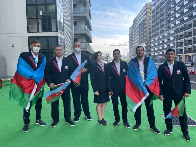 Tokio-2020: Azərbaycan yığması açılış mərasiminə yollandı - FOTOSESSİYA