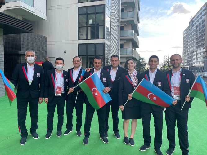 Tokio-2020: Azərbaycan yığması açılış mərasiminə yollandı - FOTOSESSİYA