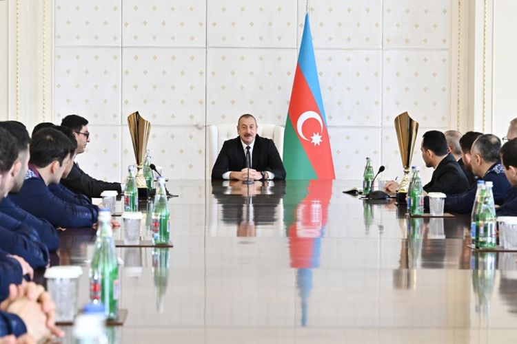 Prezident Azərbaycan millisini qəbul etdi