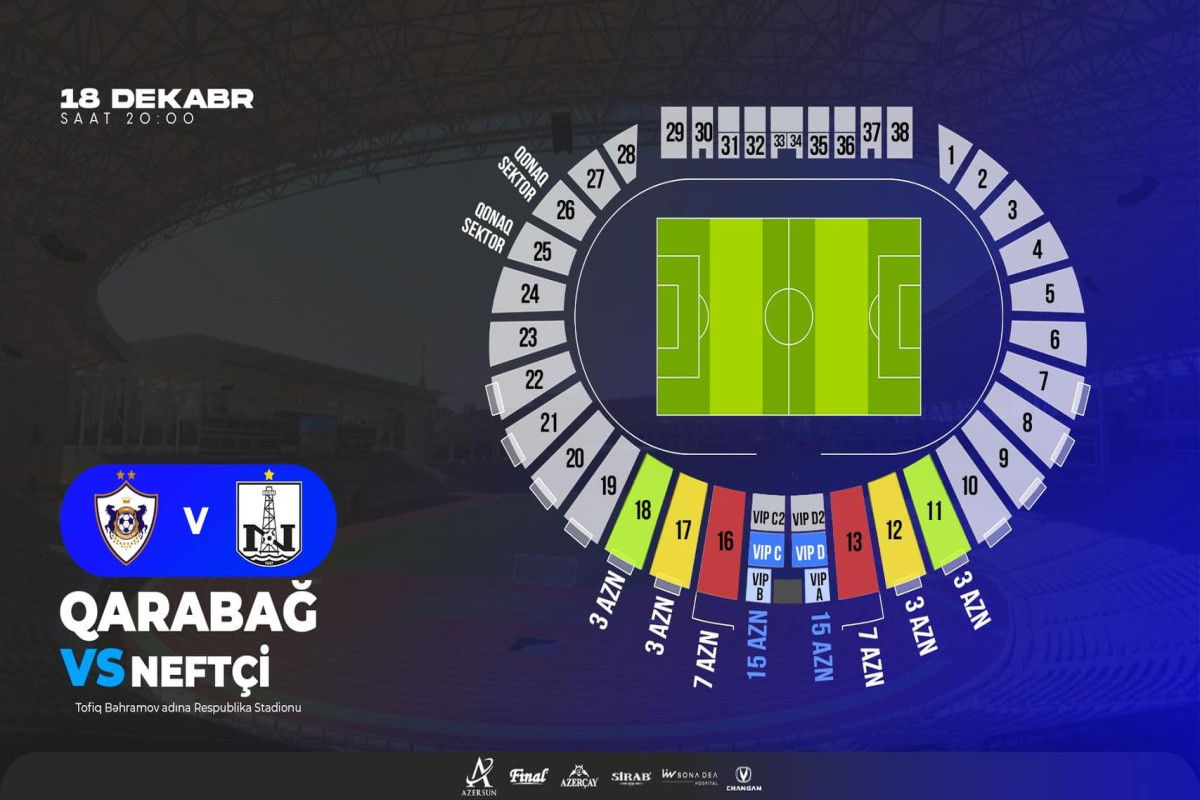 “Qarabağ” – “Neftçi” matçının biletləri satışda 