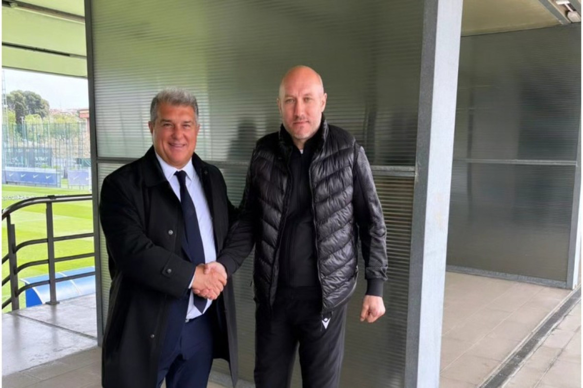 Samir Abasov "Barselona"nın prezidenti ilə görüşüb  - FOTO 
