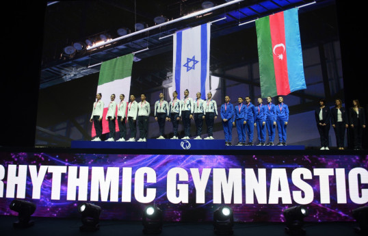 Bədii gimnastika üzrə Avropa Kubokunun ilk qalibləri mükafatlandırılıblar
