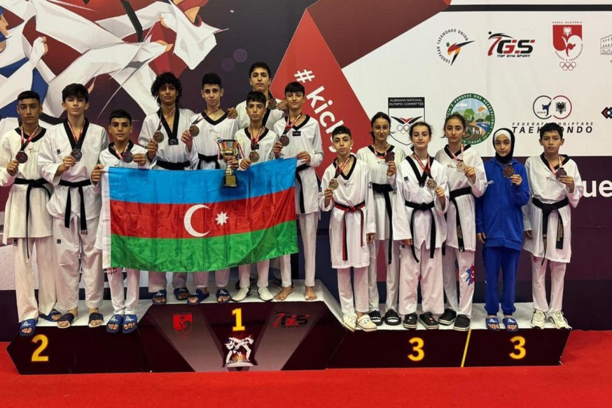 Taekvondoçularımız Albaniyada 14 medal qazanıblar