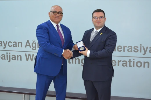 AAF rəhbərliyi Avropa Ağırlıqqaldırma Federasiyasının prezidenti ilə görüşüb - FOTO 