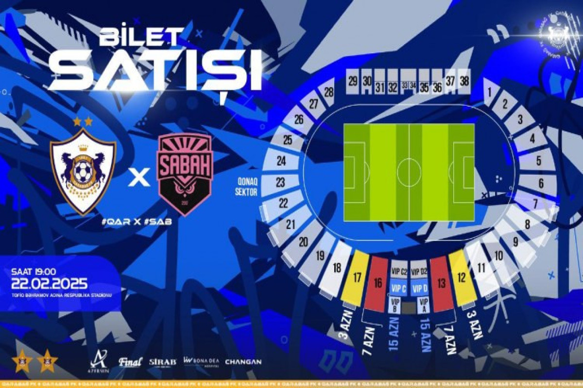 "Qarabağ" - "Sabah" matçının biletləri satışa çıxarılır