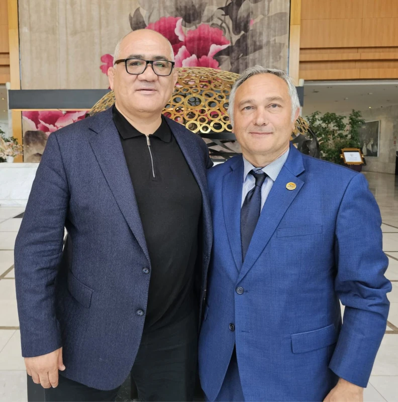 Firdovsi Umudov Gürcüstanda ağırlıqqaldırma federasiyalarının prezidentləri ilə görüşüb - FOTO 