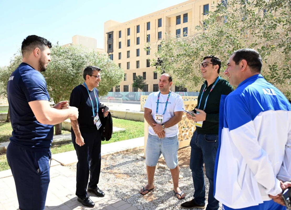 Fərid Qayıbov Ər-Riyadda Azərbaycan idmançıları ilə görüşüb - FOTO 