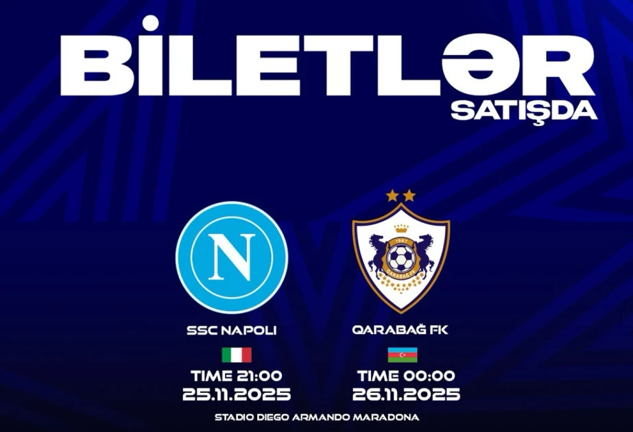 "Napoli" - "Qarabağ" oyununun biletləri satışa çıxarılır