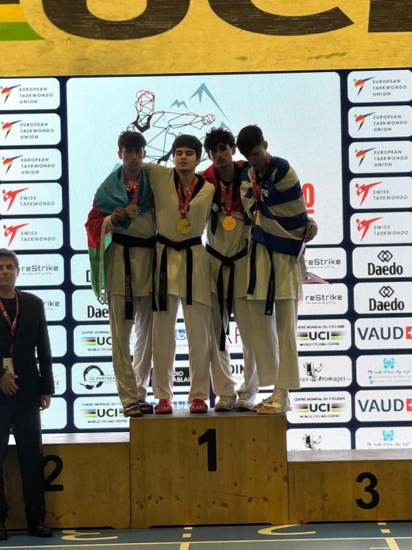 Azərbaycan taekvondoçuları Avropa birinciliyinin qalibi olub - FOTO 