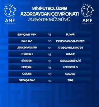 Minifutbol üzrə Azərbaycan çempionatının 2025/2026 mövsümünün püşkü atılıb