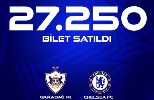 “Qarabağ” - “Çelsi” matçına 27500 bilet satılıb