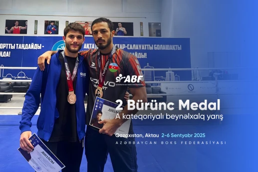 Boksçularımız Aktauda keçirilən beynəlxalq turnirdə 2 medal qazanıblar