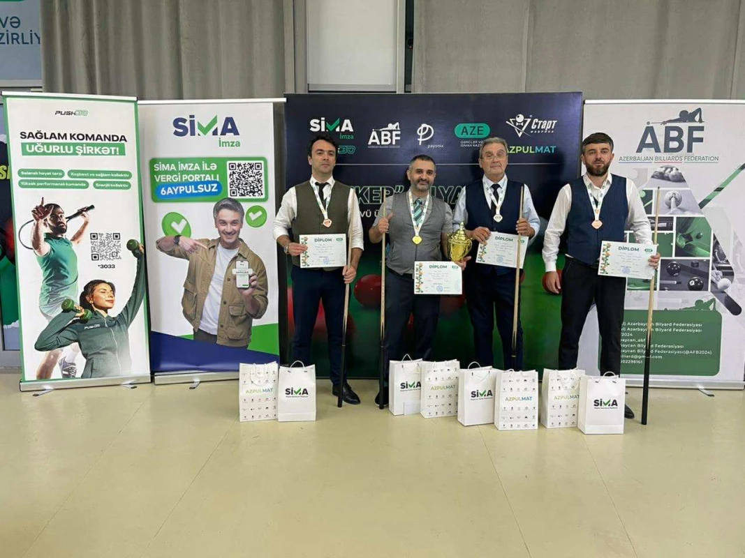 Bilyardın "Snuker" növü üzrə ölkə çempionatının qalibləri bəlli olub - FOTO 