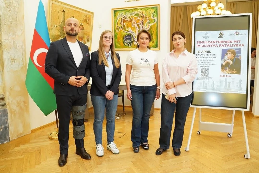 Ülviyyə Fətəliyeva Vyana və Bratislavada şahmatçılarla görüşüb - FOTO 
