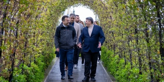 Şükrü Yılmazın rəhbərlik etdiyi nümayəndə heyəti Milli Gimnastika Arenasında olub