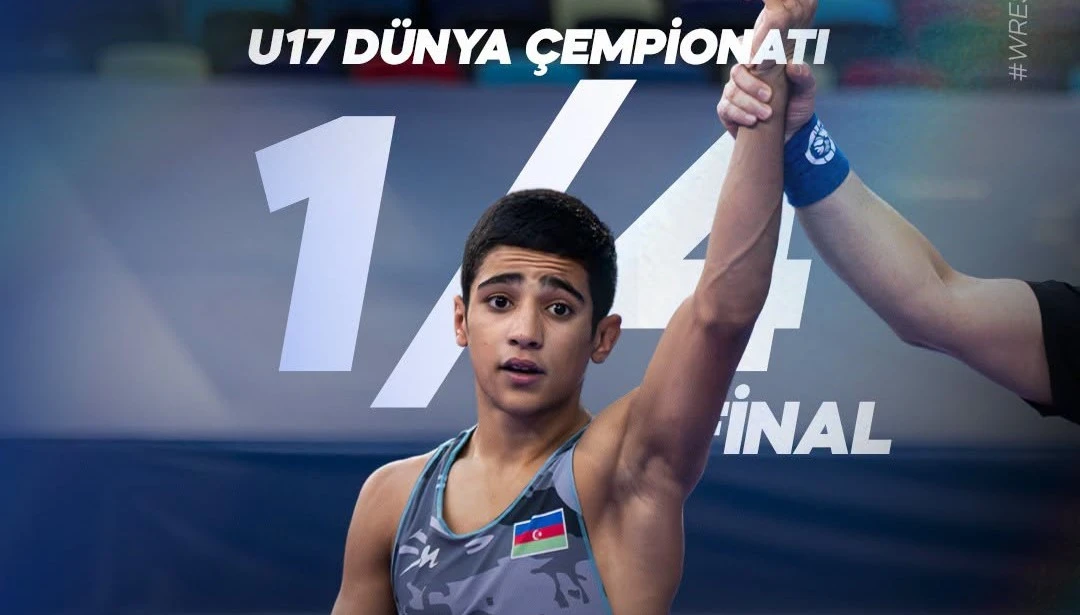Abdurrahman Hüseynli dünya çempionatında 1/4 finala yüksəldi