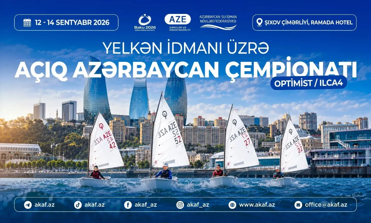 Yelkən idmanı üzrə açıq Azərbaycan çempionatı keçiriləcək