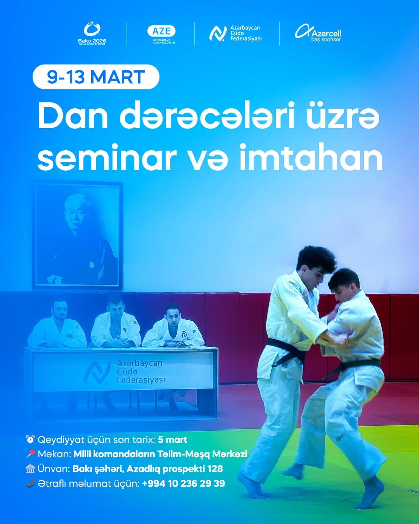  Bakıda dan dərəcələri üzrə seminar və imtahan keçiriləcək
                    